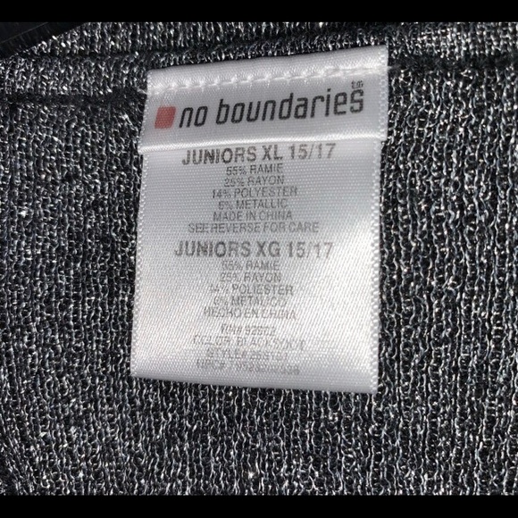 No Boundaries Tank Top Sz 15/17 - Picture 5 of 5